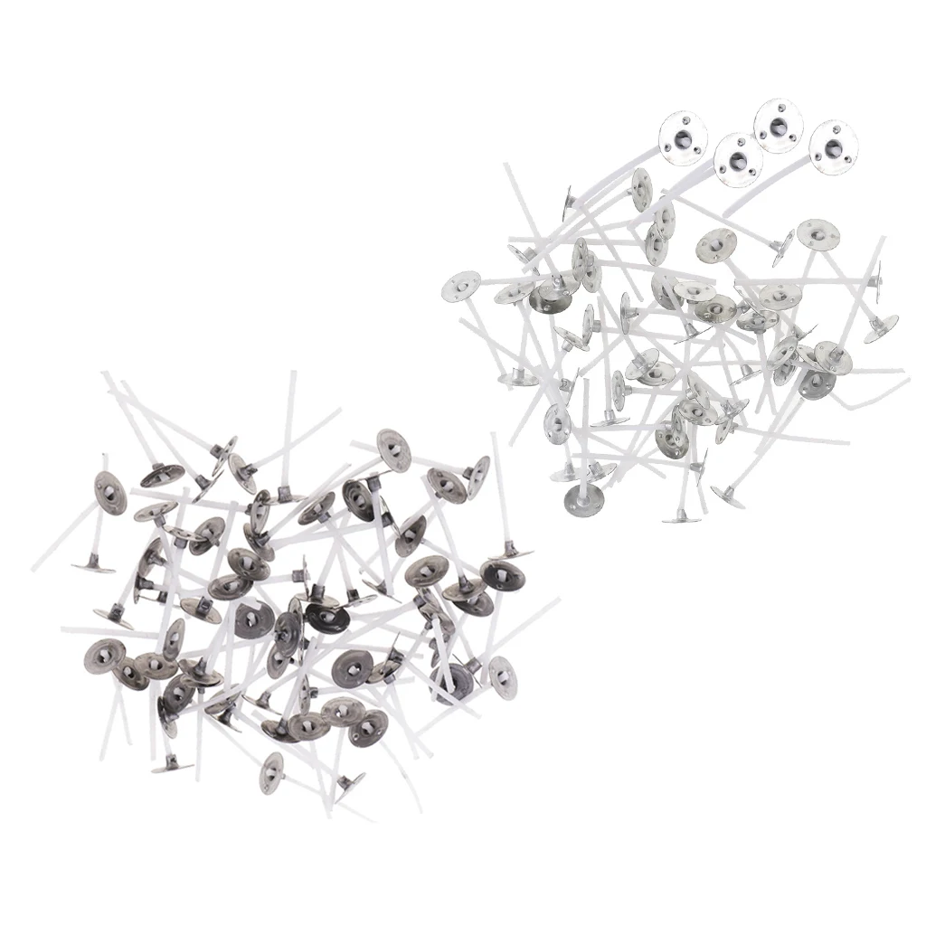 200x Pre Waxed Candle Wicks With Sustainers For Making Tea Light Candles DIY 200x Pre Waxed Candle Wicks With Sustainers For Making Tea Light Candles DIY