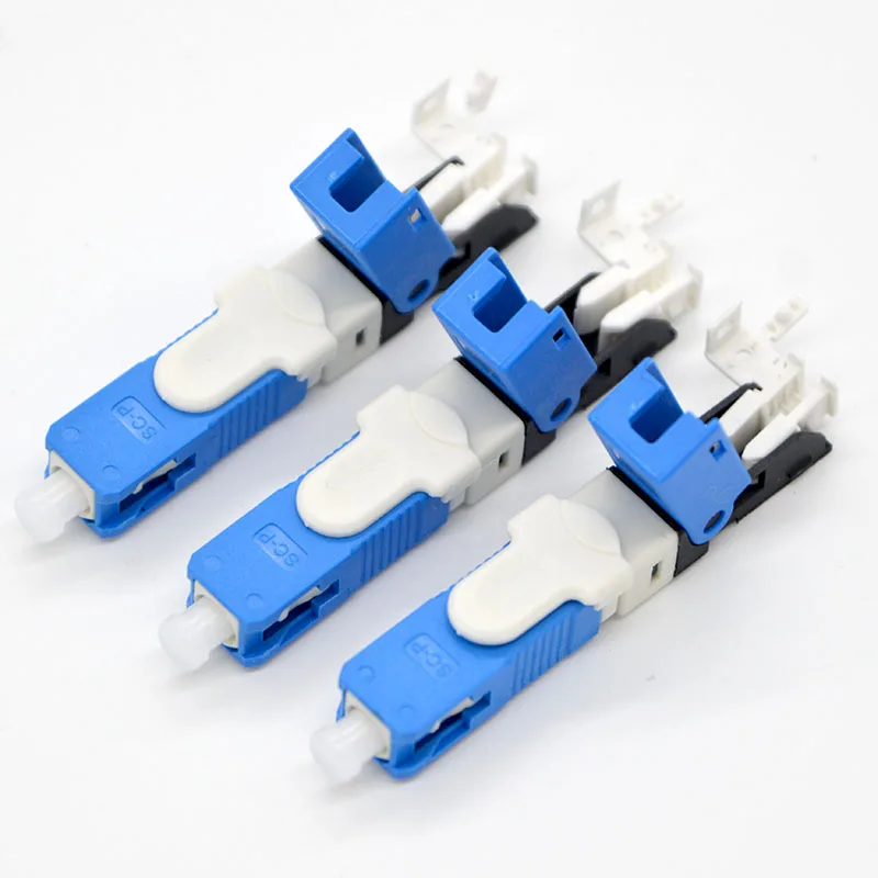 300PCS FTTH Fiber Optical Fast Connector SC/UPC/APC Single Mode Embedded Type Quick Connector Wholesale Free Shipping Russia