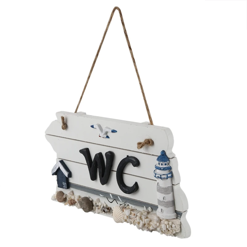 HLZS-Средиземноморский стиль скандинавский деревянный WC Shingle Doorplate/табличка/знак