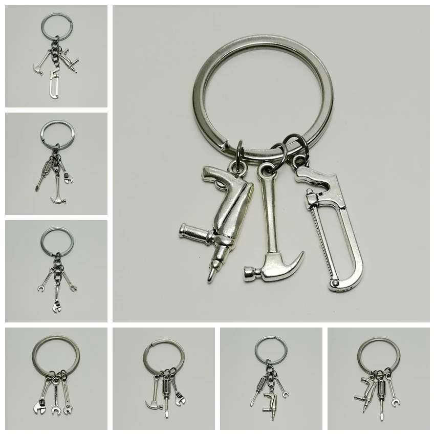 Mini impact drill iron according to nail hammer keychain vise screwdriver key ring father's day