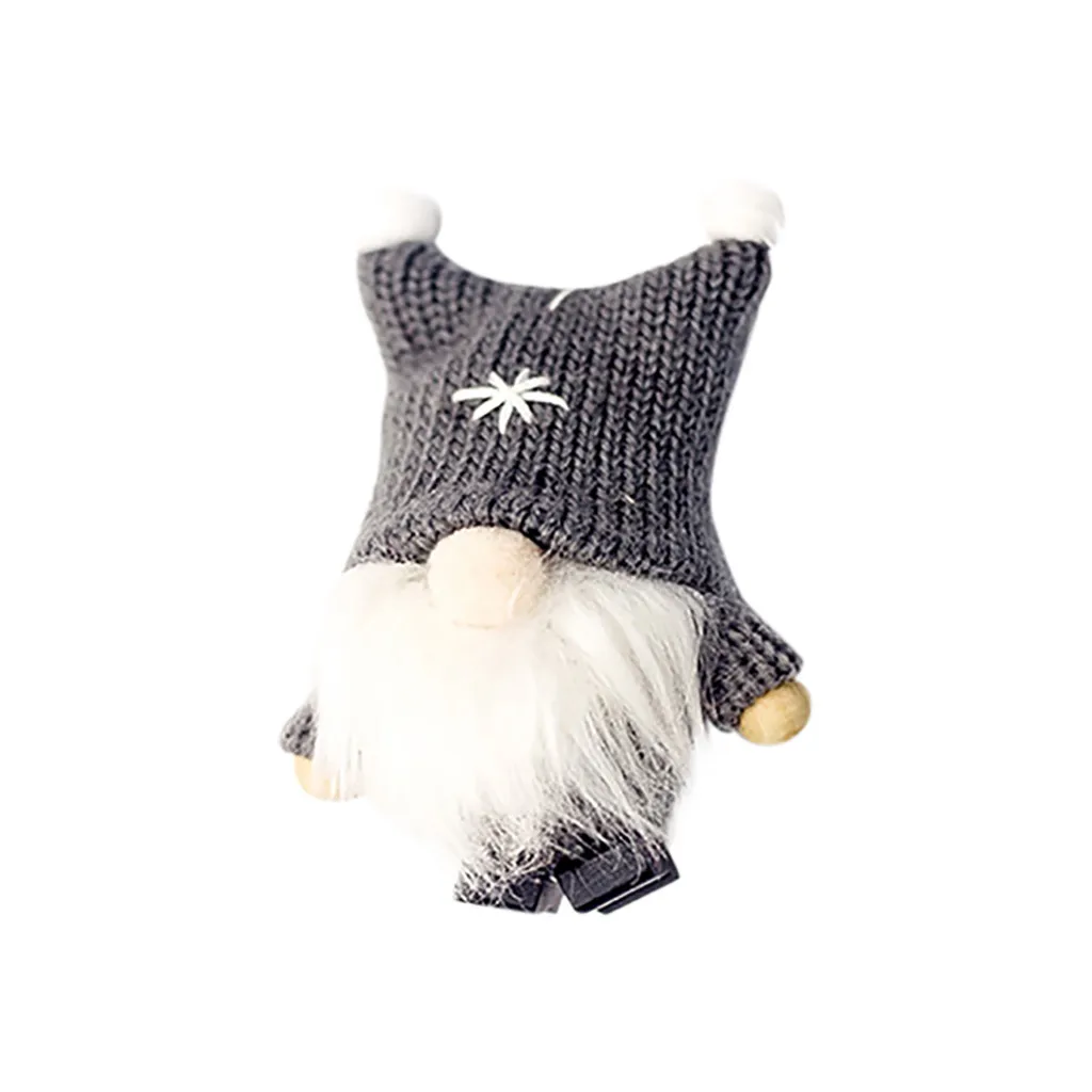 Gray Christmas Long Legged Swedish Santa Gnome Plush Doll Ornament Handmade Elf Toys Holiday Home Party Decor Kids Gift#25 - Цвет: Gray