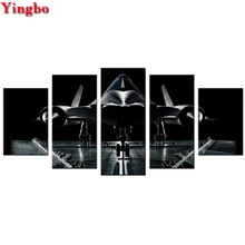 На заказ, алмазная вышивка, 5 шт., рисунок самолета, кристаллы, 5d, сделай сам, Алмазная мозаика, стразы, бриллианты, ручная работа