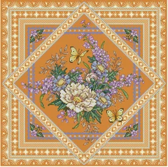 

t-Birds and Peach Blossoms and Birds Counted Cross Stitch Kit Cross stitch RS cotton with cross stitch Dim 35105