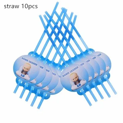 Straw 10pcs 1 шт./упак. ребенок босс их пластиковые скатерти для Boss одноразовые покрытие стола Baby shower День рождения украшения - Цвет: Straw 10pcs