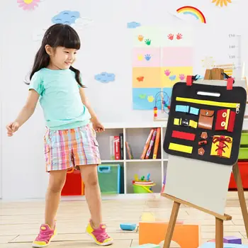 

Felt Board Children's Toys Education 1-5 Years Old Toy Drawing Board Learning Dressing Buckle Basic Life Skills Teaching Toy