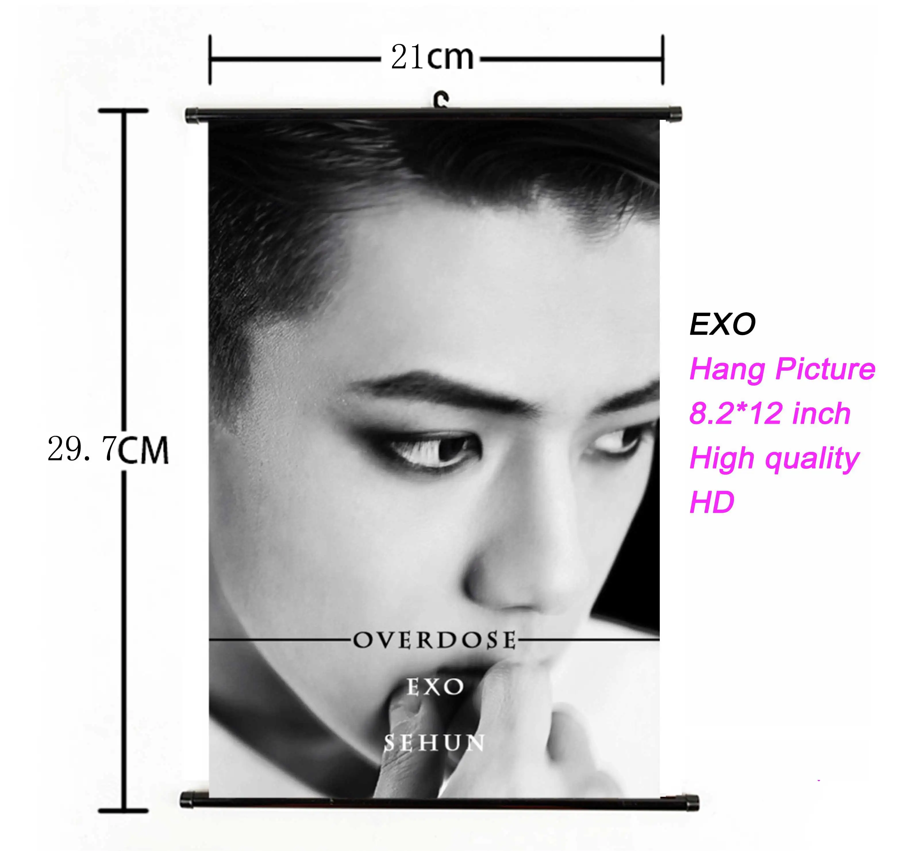 K-pop EXO альбом висячая картина фото плакат Kpop EXO висячий плакат ткань 21*30 см Высокое качество для поклонников Коллекция подарков - Цвет: 79