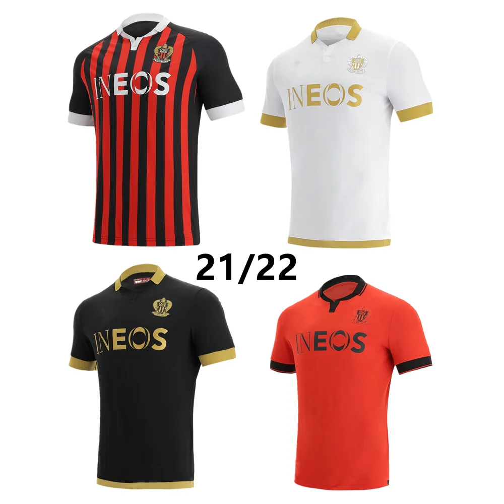 21 22 OGC Красивые футбольные майки 2021 2022 home away Lemina Kluivert Stengs TODIBO ATAL Equiment maillot de foot |
