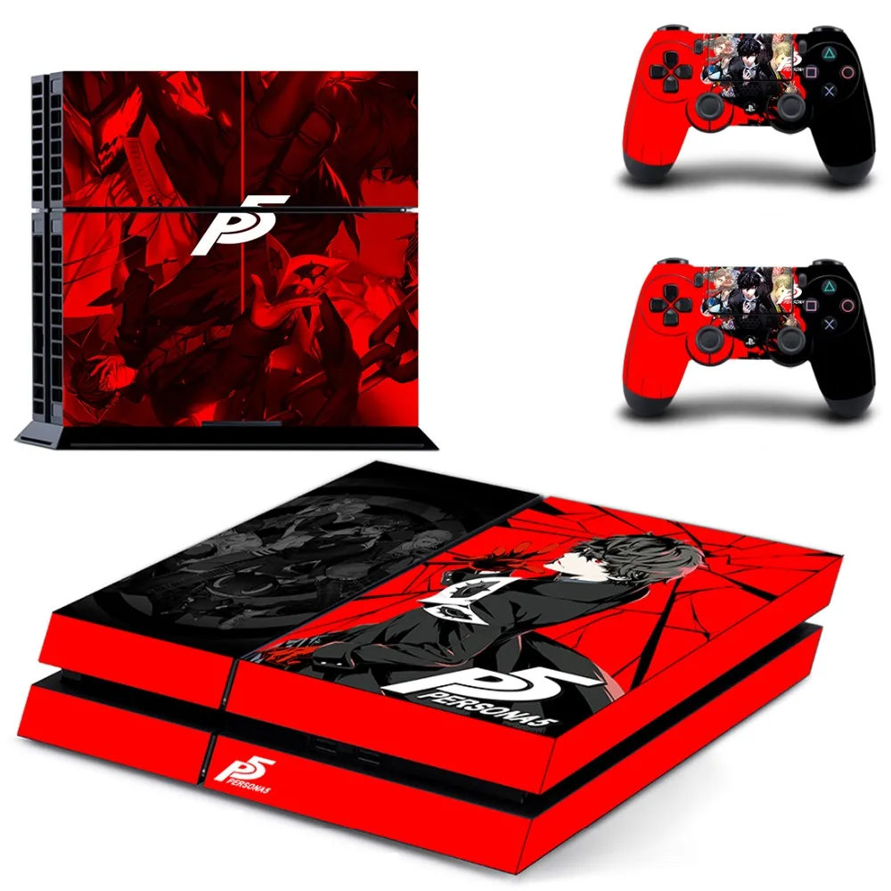 Игровой Persona 5 полное покрытие лицевые панели наклейка для PS4 Наклейка для playstation 4 консоль и контроллеры наклейка для PS4 виниловая наклейка