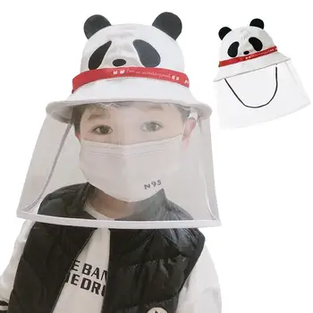 

Kids Cartoon Panda Anti-droplet Face Shield Cover Cap Outdoor Fisherman Hat