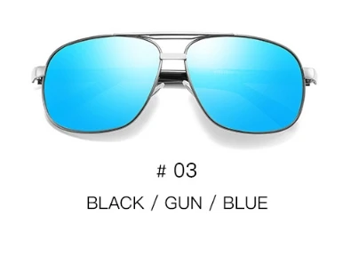 C3 Men's Polarized Square Sunglasses gafas de sol hombre oculos masculino zonnebril dames gozluk veithdia ретро gotico policia - Цвет линз: C3