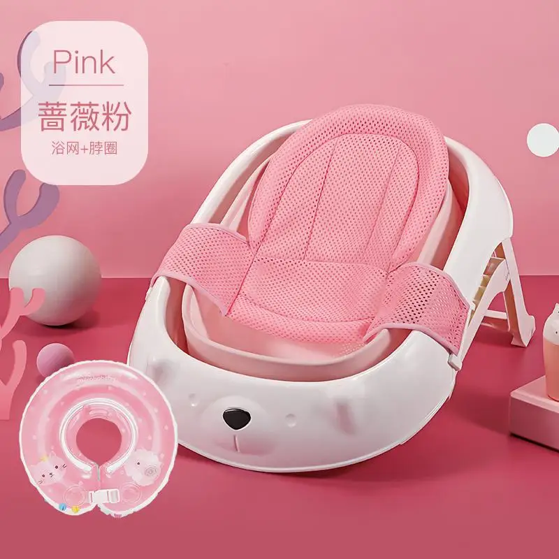 Baby Bathtub Folding Bathtub Baby Bathtub Bucket Can Sit And Lie Children's Household Bathtub Children's Supplies - Цвет: Q