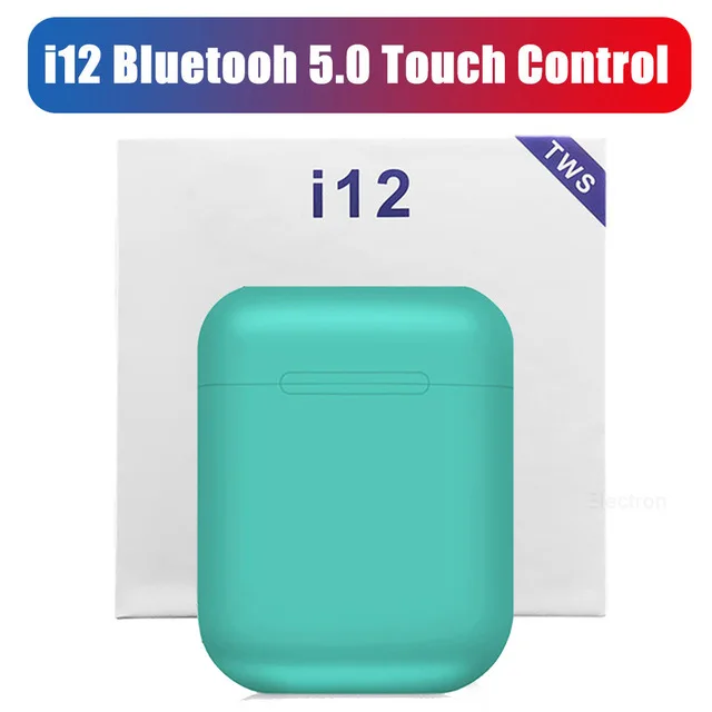 i12 matte green i12 TWS беспроводные Bluetooth наушники Hi-Fi стерео гарнитуры Спортивные Беспроводные наушники pk i11 i20 i30 tws i60 i80 tws i200 tws - Цвет: i12 matte green