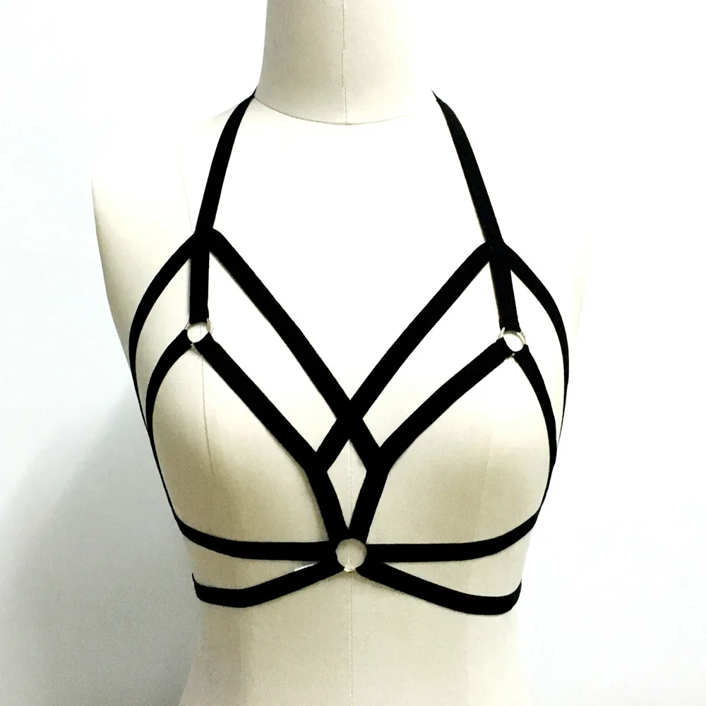 Кружевной топ camisolecaraco dentelle femme hemdjes Для женщин с лямкой на шее Hollow Out бинт эластичный клетка бюстгальтер, бюстье с ремешками