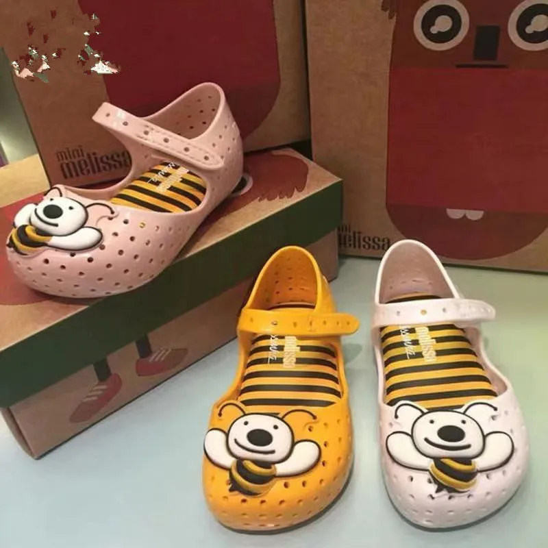 Mini Melissa Original Furadinha XV новая детская обувь для девочек прозрачные сандалии детские сандалии детская пляжная обувь Нескользящая