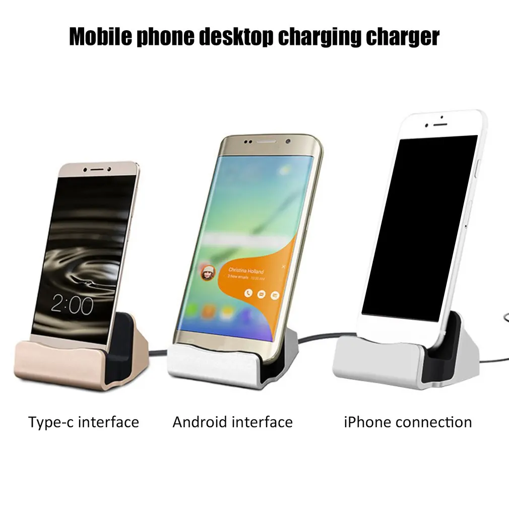 USB Cable Sync Cradle Charger Base Charging Dock Station For Android For Type-C Stand Holder Charging Base Dock Station