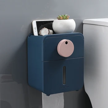 

Bathroom non-perforated wall-mounted waterproof creative drawer type creative paper rack double-layer rack