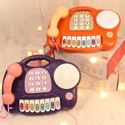 Piano musical montessori para crianças, brinquedo com telefone celular para meninas de 13 a 24 meses, presente de aniversário para crianças de 2 a 4 anos