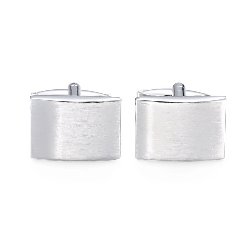 High quality metal Cufflinks Hand carved laser smooth Cuff-links Golden Silvery Black cuff button  Successful men's jewelry gift