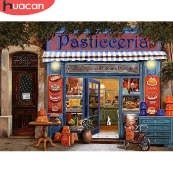 

HUACAN Full Square/Round Diamond Painting House Diamond Embroidery Mosaic Landscape Handmade Gift Wall Art