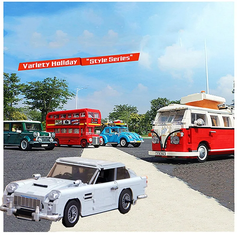 

CITY Technic Creator Expert UK London Bus Classic racing Car Beetle T1 Camper bricks 10258 10262 10252 10242 building blocks toy
