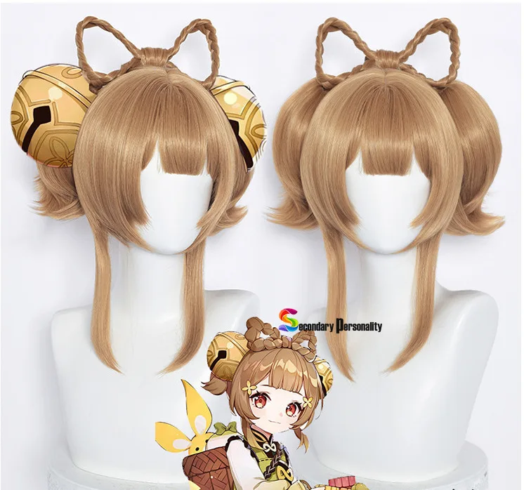 

Game Genshin Impact Cosplay Halloween Yaoyao Cosplay Wig YaoYao Cosplay Hair Heat Resistant Synthetic Drop Shipping Free Wig Cap