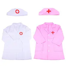1 комплект, детская одежда, костюм для ролевых игр, комбинезон для доктора, белое платье, униформа для медсестры, обучающая игрушка «Доктор», подарок для детей