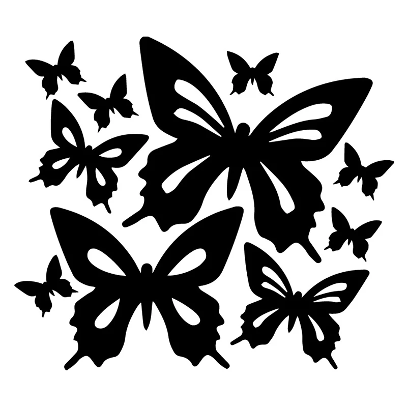 

Beautiful Flexible Butterfly Window PVC Sticker 18.5cm *16.3cm