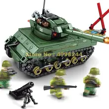 101304 427 шт М4 Шерман Танк Империя Второй мировой войны 3 фигурки строительные блоки кирпичи игрушка