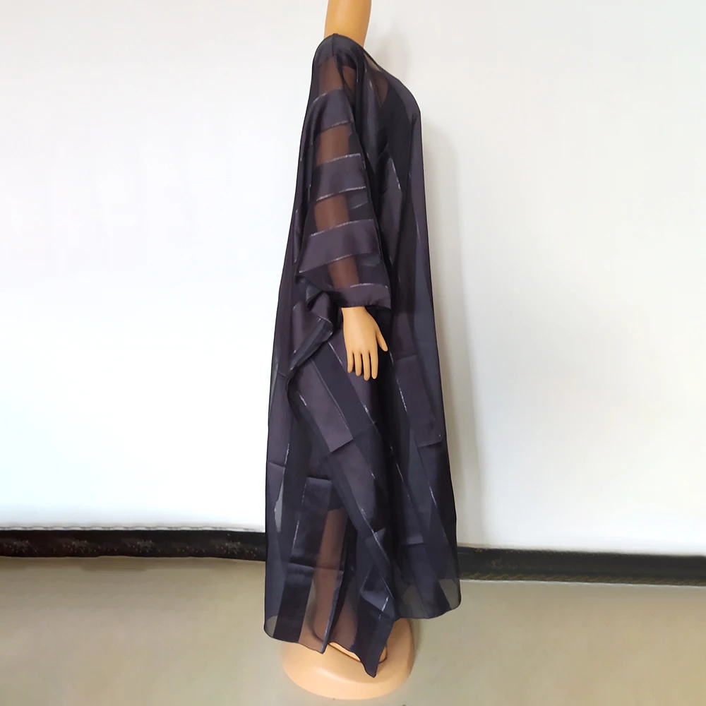 african traditional clothing Abaya Dubai Turkey Islam Muslim Long Maxi Dress Black Striped Patchwork Loose Robe Femme African Dresses For Women african dress style