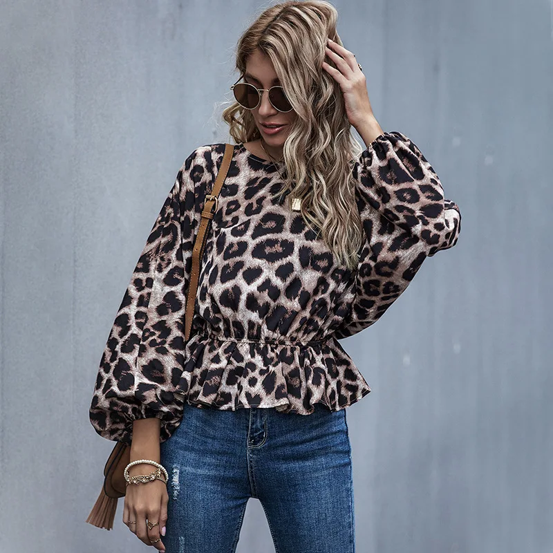 

Blouse Women Long Sleeve Top Women Shirts Fashion New Autumn And Winter Leopard Print Ladies Blouse Blusas Mujer De Moda