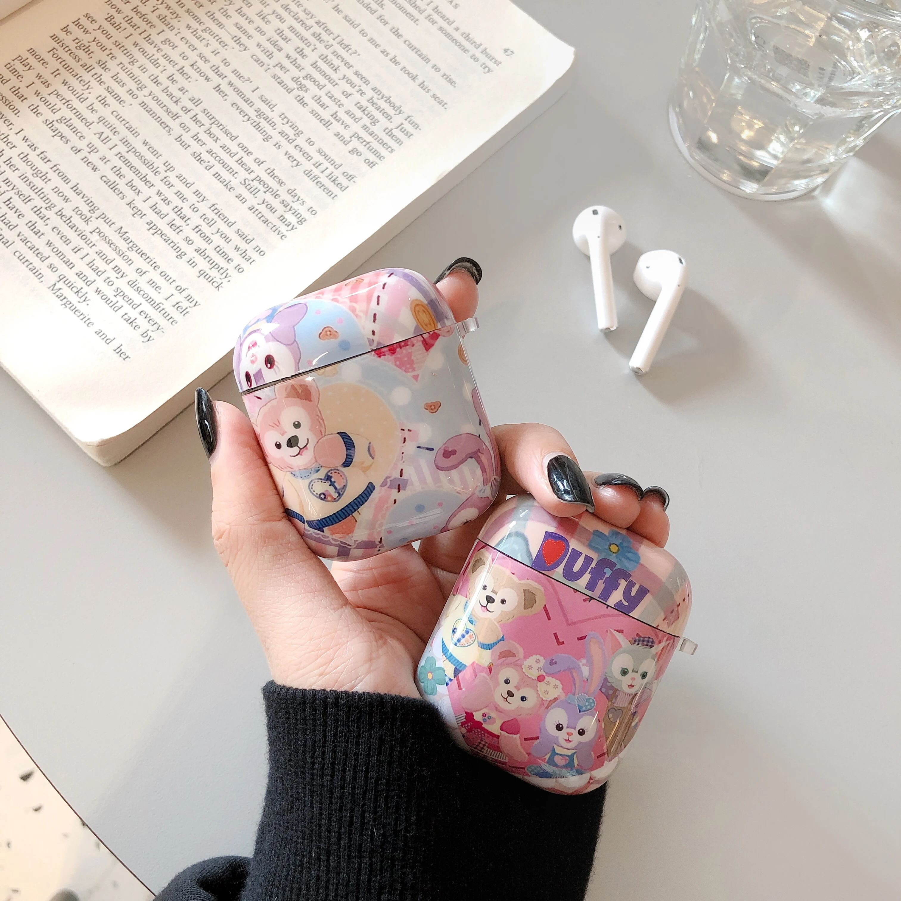 Чехол для наушников с мультяшным медведем Даффи для Apple Airpods 1, 2, защитный чехол, Алиса, принцесса, Русалка, защитный чехол, чехол для зарядки
