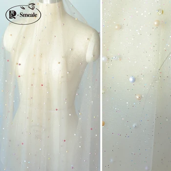 

Multicolor Beaded Net Yarn Cloth Clothing Skirt Diy Wedding Veil Handmade Materials RS2885