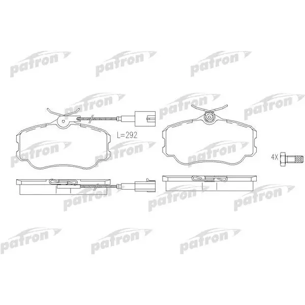 Колодки тормозные дисковые передн ALFA ROMEO: 164 87-98, FIAT: C