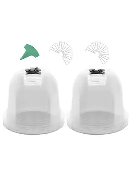 

Frost Freeze Cold Plant Protection Garden Cloche Dome Plant Bell Protector Cover With Securing Nails Plastic Mini Greenhouse
