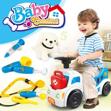 Who bao детские раздвижные качели автомобиль держит со звуком четыре колеса Luge Дети Баланс ходунки коляска