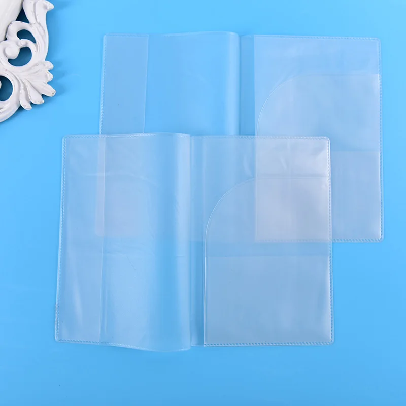 

2PC Travel Transparent Passport Holder Cover Package Travel Card Holder Bag