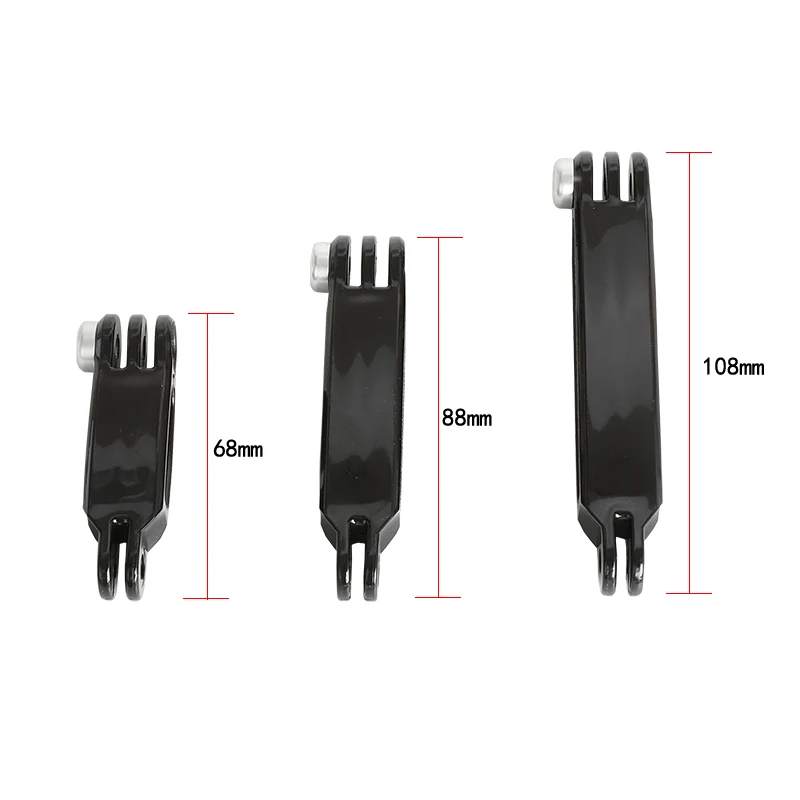 Perche d'extension GoPro 3 voies - Bras articulé + vis, support casque