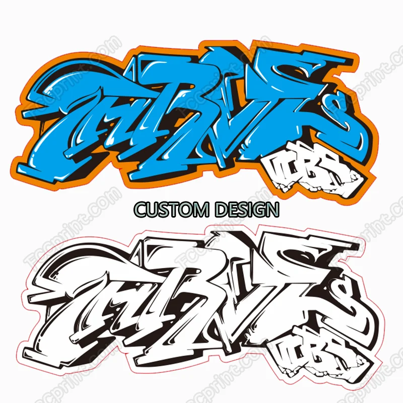 Custom Graffiti Eggshell Stickers Customized Design Personalize Labels