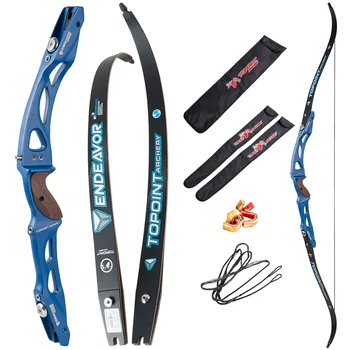 

68 Inch 18-44 Lbs Recurve Bow 25 inches ILF Riser with Accessory for Outdoor Archery Hunting Shooting