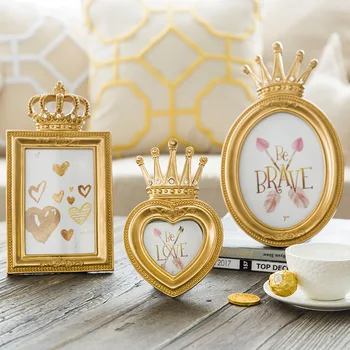 

RETRO CROWN PICTURE FRAME PHOTO FRAME WITH RHINESTONES WEDDING GIFTS VARIOUS SHAPES HEART SHAPE ROUND RECTANGLE GIFT 3 INCH 6 IN