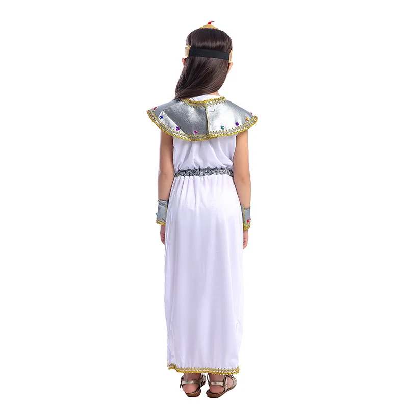 Карнавальный элегантный костюм древней египетской красавицы после Клеопатры для девочек; костюм на Хеллоуин; костюм для игр на тему истории