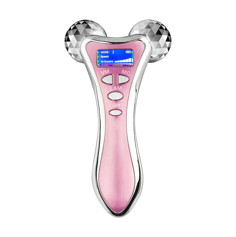

Micro-current Vibration Massager 3D Face Roller Massager Microcurren Face Lift Massage Facial 4D Roller Y Shape Rotating Massage