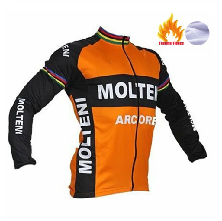 Новинка, зимняя теплая флисовая куртка для мужчин, костюм для верховой езды, командный сервис для горного велосипеда, Ropa Ciclismo Invierno - Цвет: Fleece top