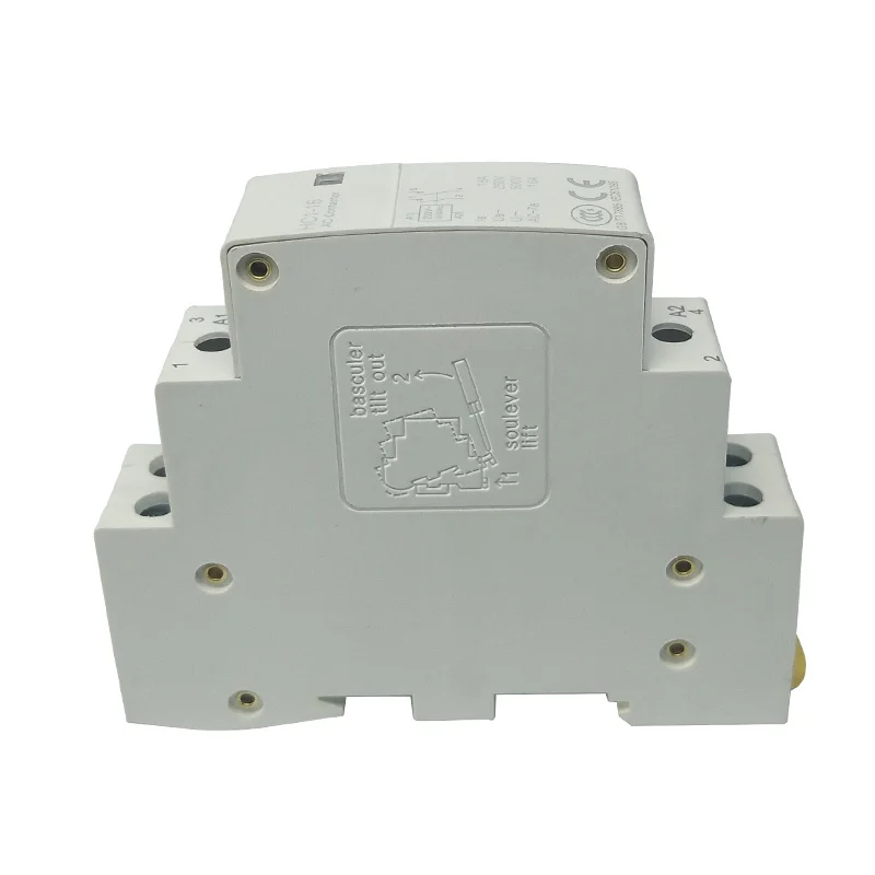HC1-16 двухполюсный 16A Американская классификация проводов 2р+ 2NO 220/230V Катушка вольт 50/60 Гц 35 мм din-рейку Электрический Мощность AC контактор для дома