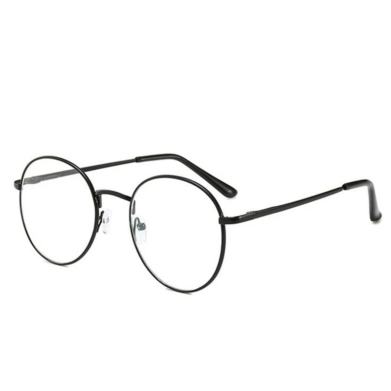 Синий светильник, блокирующие студенческие близорукие очки для женщин и мужчин, литературные овальные близорукие очки, диоптрий 0-1,0-1,5-6,0 - Цвет оправы: Черный