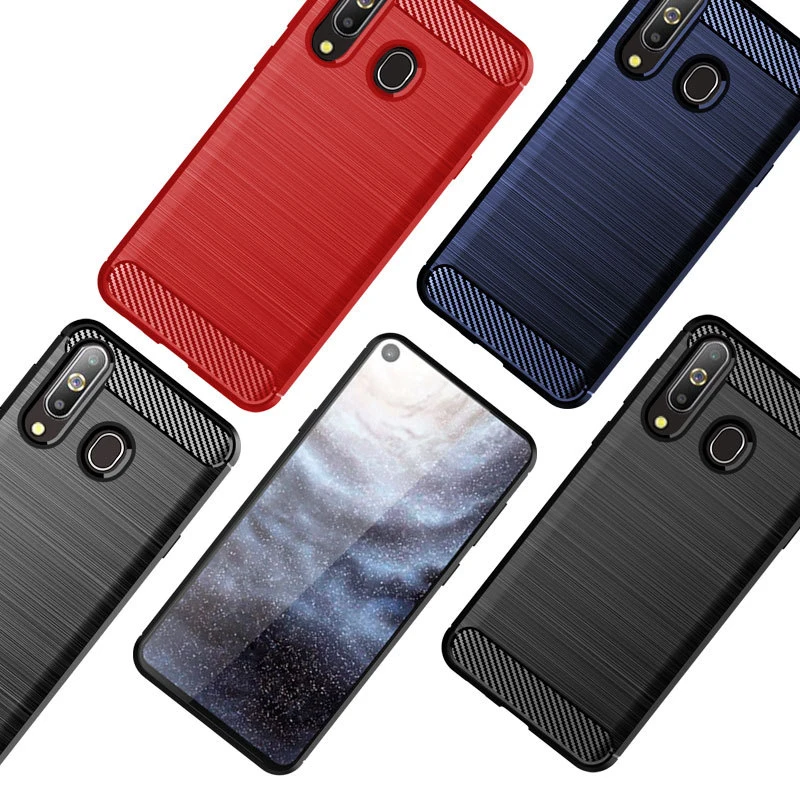 

For Samsung Galaxy A8S Mobile Shell Cover Brushed Silicone Anti-fall Soft Shell