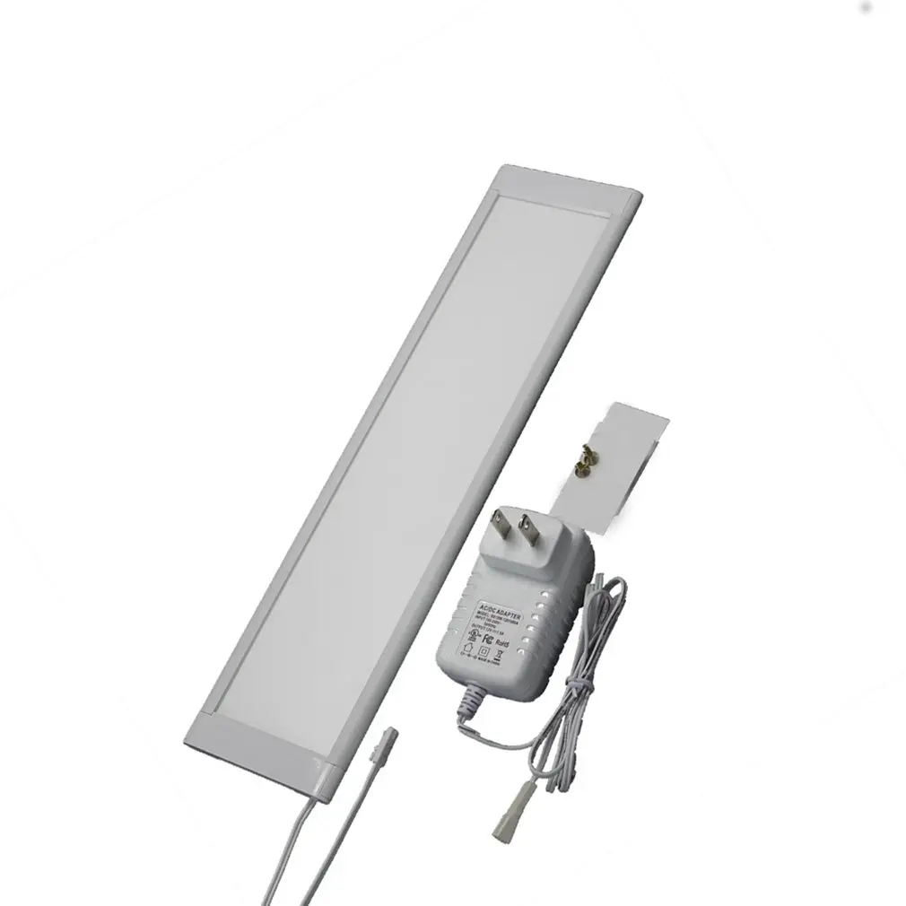 with power supply Under Cabinet Led Lighting Kit Kitchen Cupboard Led Light With Touch Dimmer Switch Dimming Switch White Shell Cabinet Light - Испускаемый цвет: with power supply