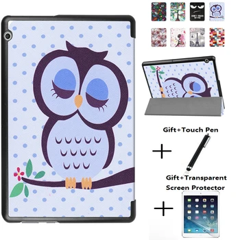 

T3 9.6 Painted Leather case Flip Cover for Huawei Mediapad T3 10 10.0 10.1 AGS-L03 AGS-L09 Wifi AGS-W09 tablet case smart cover