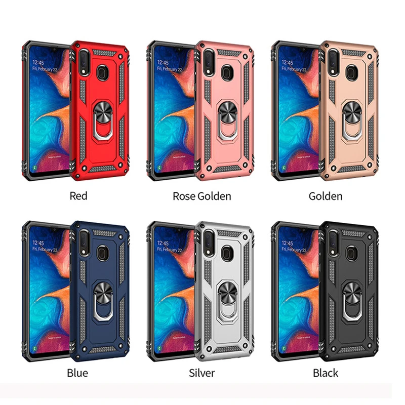Роскошный чехол с магнитным кольцом для samsung Galaxy A20E, прочный защитный противоударный чехол с подставкой для samsung A40 A40S M30 M30S, чехол