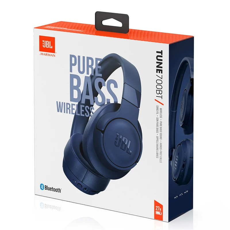 Jbl Tune 700bt Wireless Over-ear Headphones Pure Bass Gaming Sports Headset  Handsfree With Microphone - Earphones \u0026 Headphones - AliExpress